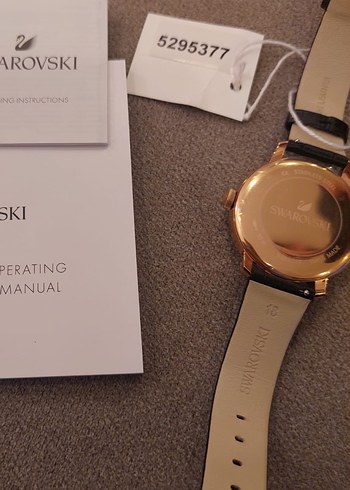 Swarowski Kemer Tokalı Siyah Kadın Kol Saati - Görsel 4