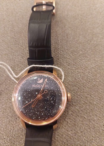 Swarowski Kemer Tokalı Siyah Kadın Kol Saati - Görsel 2