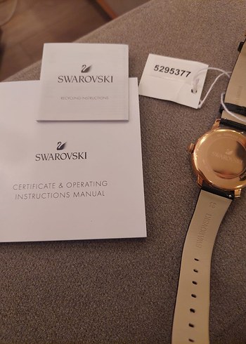 Swarowski Kemer Tokalı Siyah Kadın Kol Saati - Görsel 7