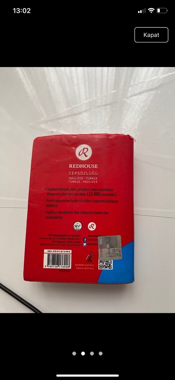 Redhouse İngilizce-Türkçe Cep Sözlüğü - Görsel 2