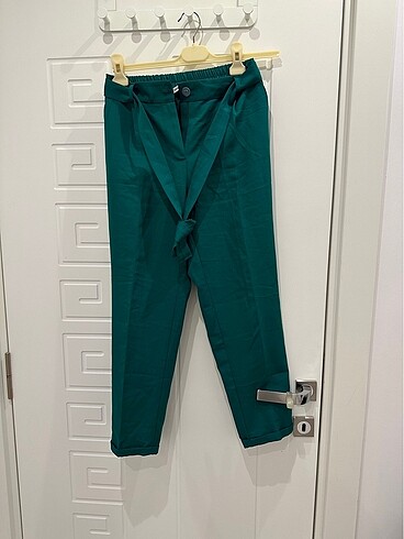 Yeşil kumaş pantolon