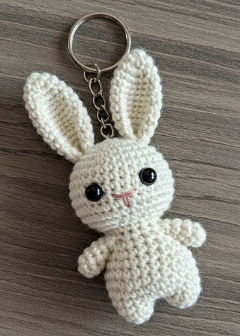 Örgü Tavşan Anahtarlık Peluş Oyuncak Amigurumi isteğe özel