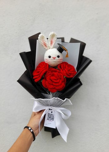 amigurumi Buketi solmayan çiçek buketleri mezuniyet hediyesi
