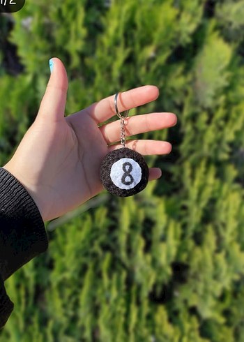 8 Ball Siyah Sekiz Topu Anahtarlık