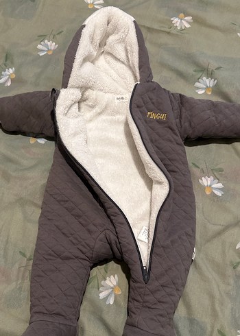 Fermuarlı Kahverengi Bebek Tulumu - Görsel 4