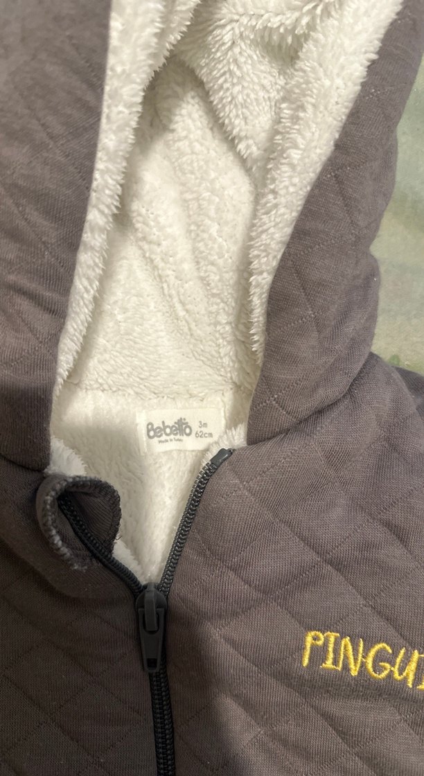 Fermuarlı Kahverengi Bebek Tulumu - Görsel 3