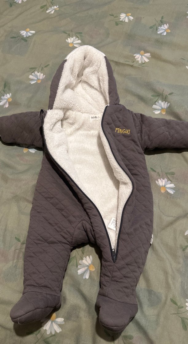 Fermuarlı Kahverengi Bebek Tulumu - Görsel 4