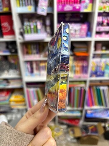 Van gogh şeffaf kaplı mini ajanda