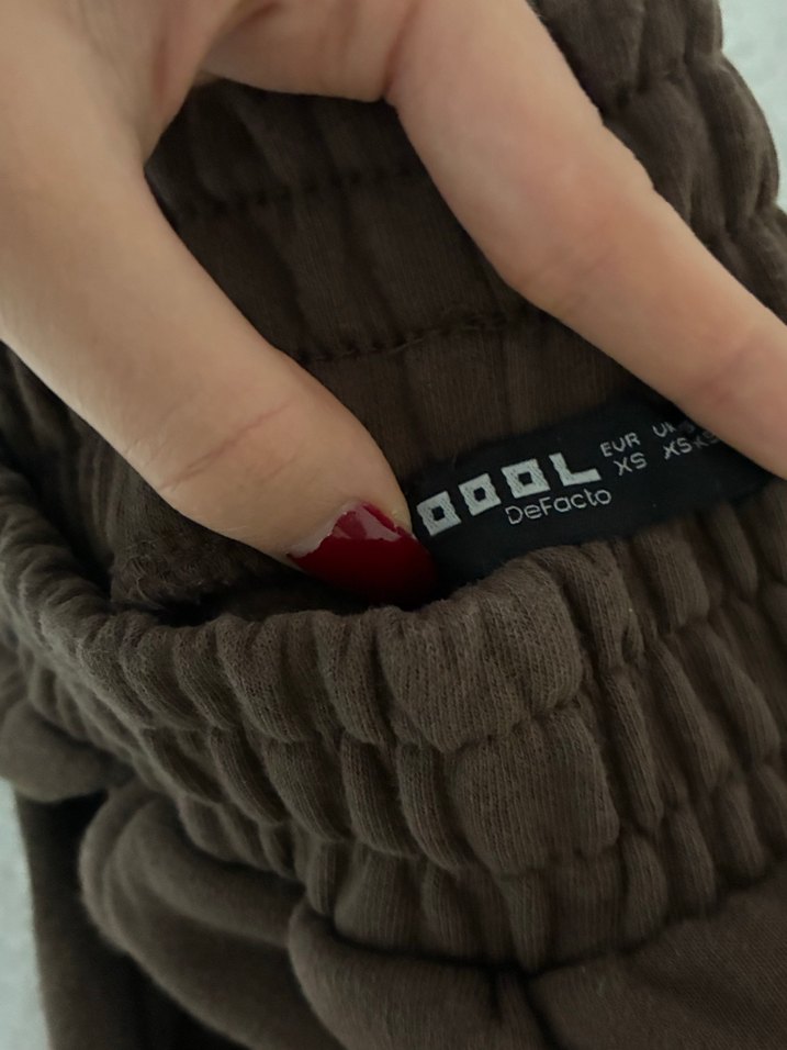 DeFacto Kahverengi Süet Eşofman - Görsel 2