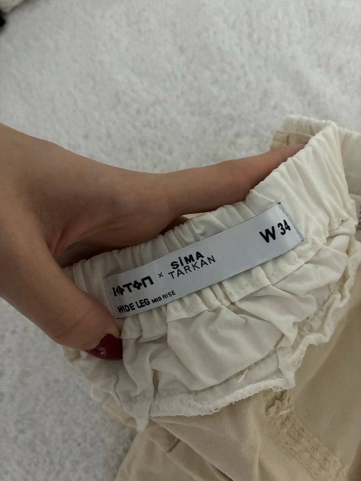 Bej özel tasarım pantolon - Görsel 2