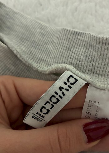 h&m gri sweatshirt - Görsel 2
