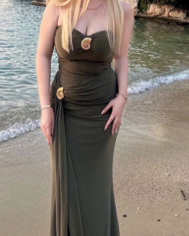 kadın deniz kabuklu etek bluz takım - Görsel 2