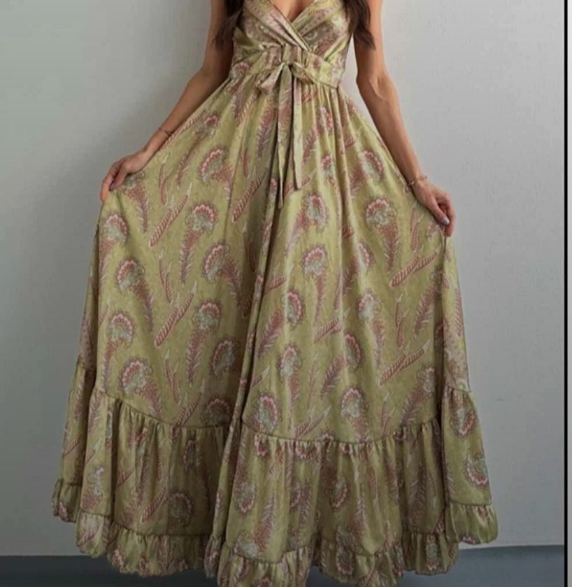 kadın saten elbise - Görsel 2