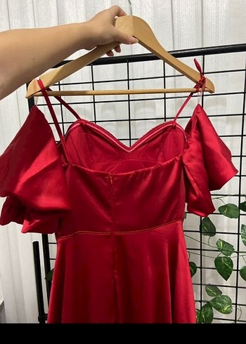 kadın kırmızı gece elbisesi - Görsel 6