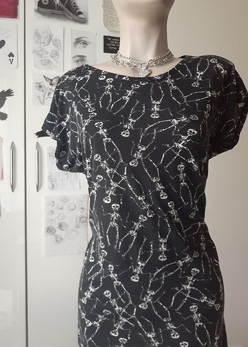 goth iskelet tshirt