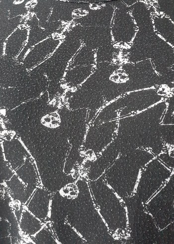 l Beden siyah Renk goth iskelet tshirt