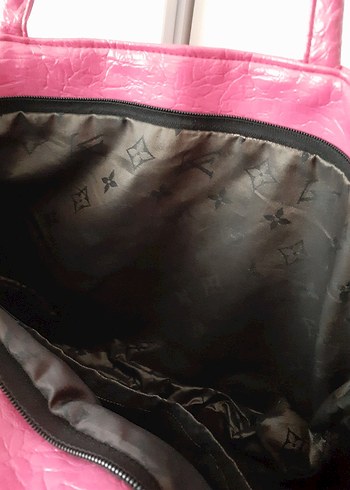 Pembe Deri Kadın Çanta y2k pink - Görsel 3