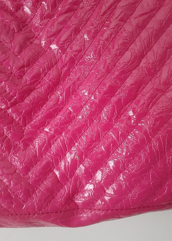 Pembe Deri Kadın Çanta y2k pink - Görsel 7