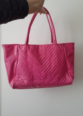 Pembe Deri Kadın Çanta y2k pink - Görsel 6