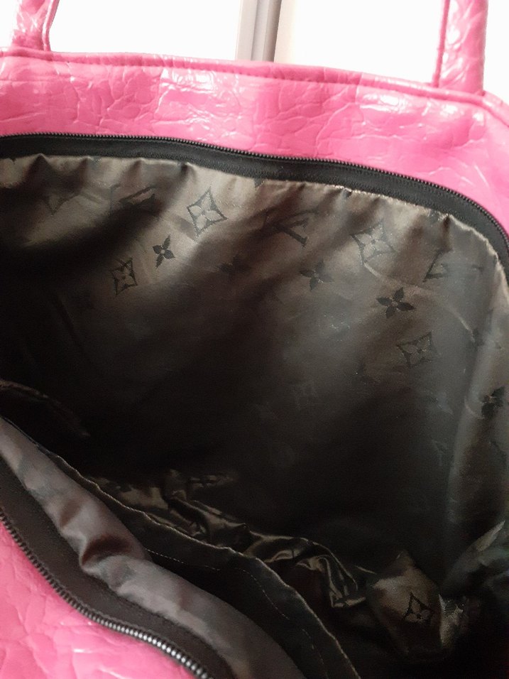 Pembe Deri Kadın Çanta y2k pink - Görsel 3