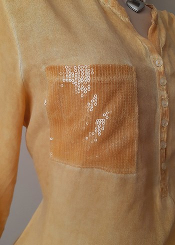 pamuk Gömlek butter yellow - Görsel 3