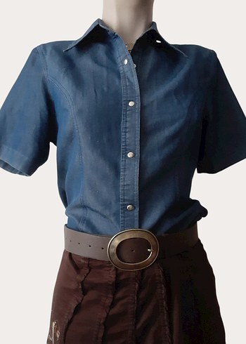 vintage kot gömlek - Görsel 3