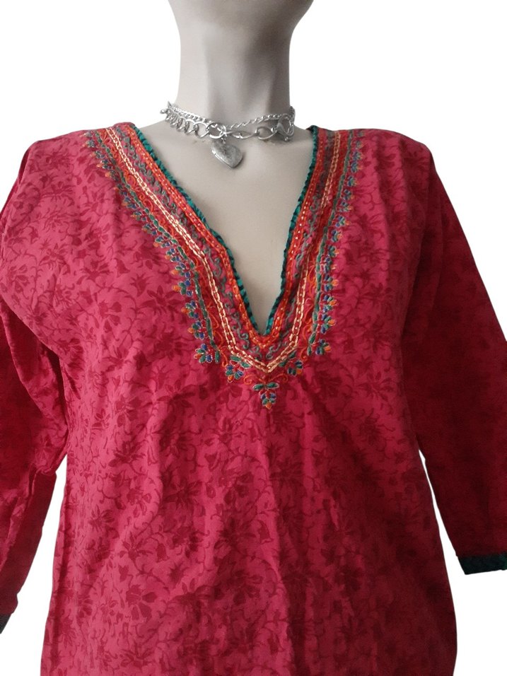 nakışlı Bohem hint işi Tunik - Görsel 2
