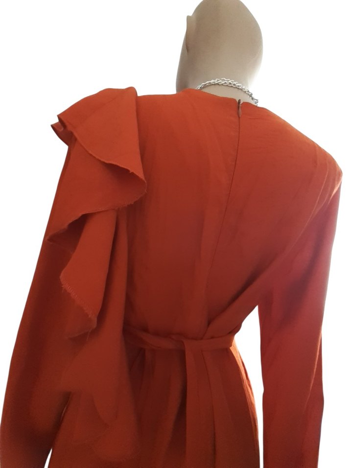 Drapeli abiye tesettür tunik - Görsel 2