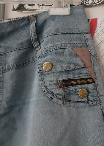 Mavi Kot uzun Etek - Görsel 5