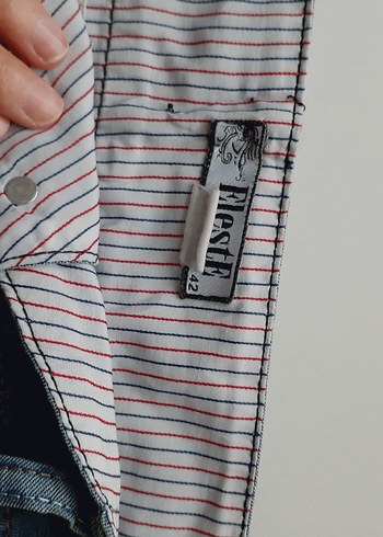 Mavi Kot uzun Etek - Görsel 7