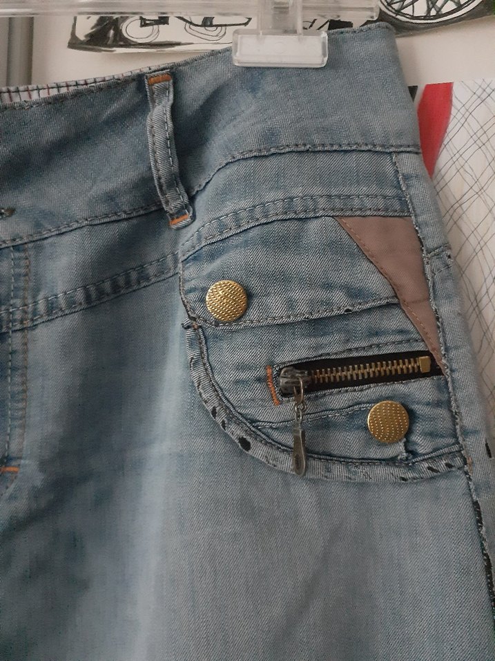 Mavi Kot uzun Etek - Görsel 5