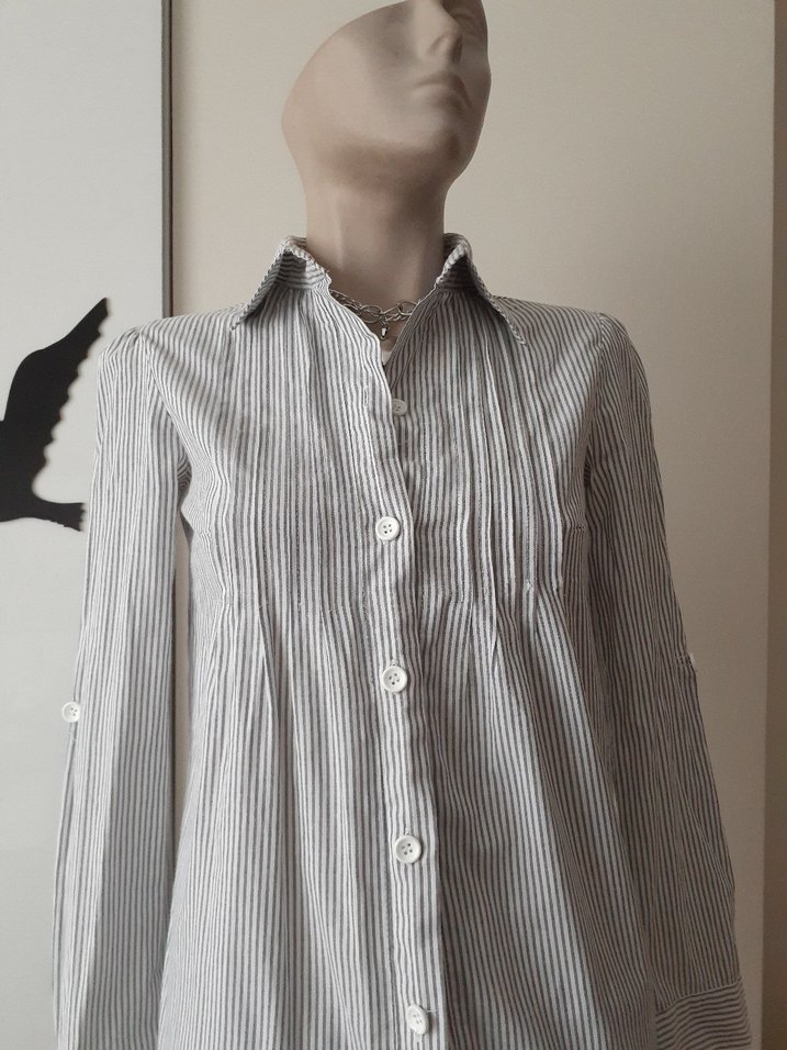 Çizgili Gömlek tesettür babydoll - Görsel 3