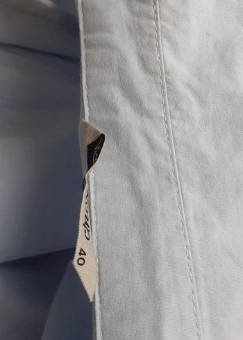 Mavi Pamuklu tesettür Gömlek tunik - Görsel 5