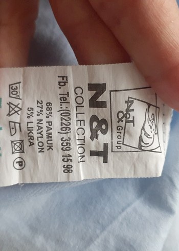 Mavi Pamuklu tesettür Gömlek tunik - Görsel 3