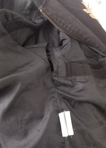 iki adet siyah Fermuarlı kadin Midi Ceket - Görsel 5