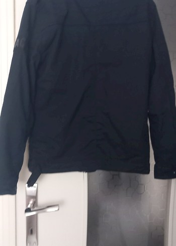 iki adet siyah Fermuarlı kadin Midi Ceket - Görsel 2