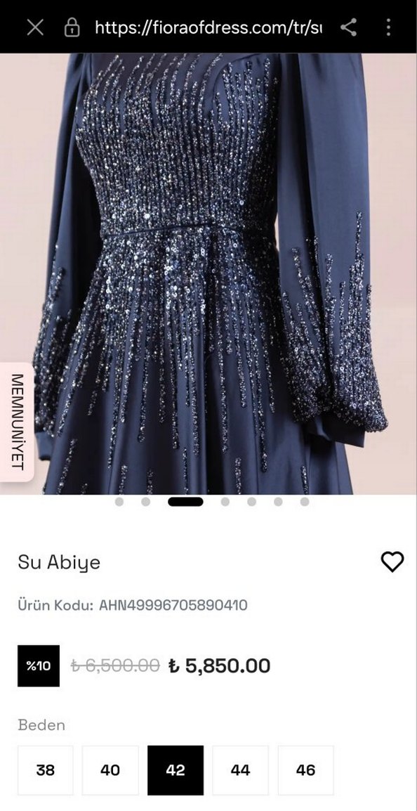 Lacivert uzun Abiye Elbise - Görsel 4