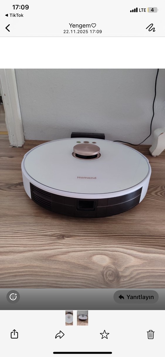 Homend Beyaz Robot Süpürge - Görsel 2