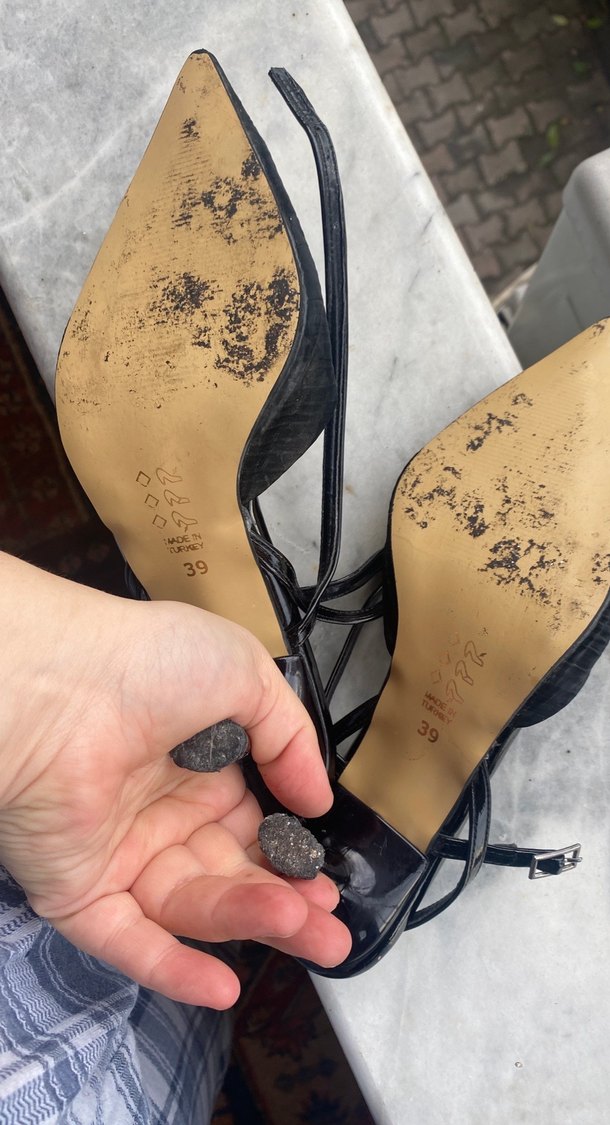 Siyah Yılan Desenli Topuklu Kadın Ayakkabı - Görsel 3