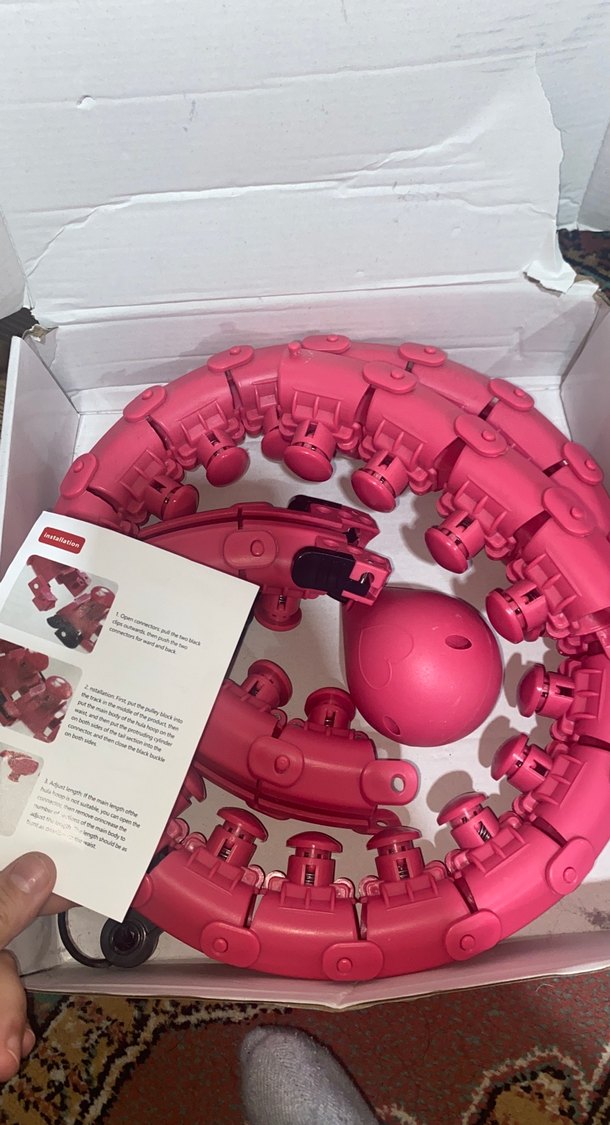 Renkli Pilates Çemberi 360° Masajlı hulohop - Görsel 2