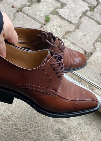 Kahverengi Deri Klasik Erkek Ayakkabı - Görsel 2