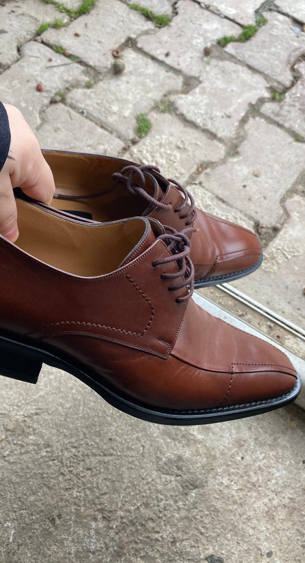 Kahverengi Deri Klasik Erkek Ayakkabı - Görsel 2