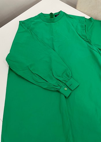 Uzun Kollu Yeşil Tunik - Görsel 4