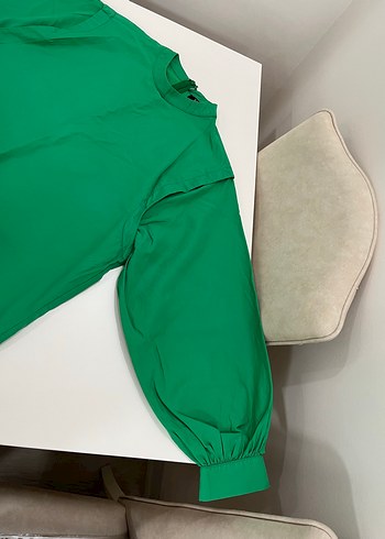 Uzun Kollu Yeşil Tunik - Görsel 3