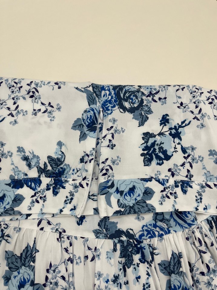 Mavi Desenli Uzun Bohem Etek - Görsel 3