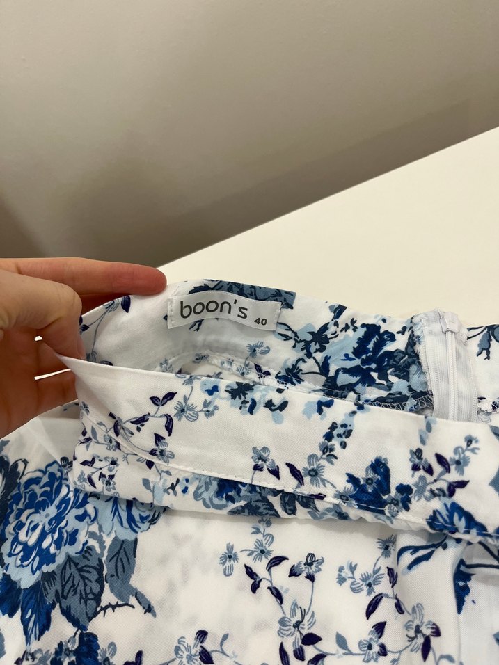 Mavi Desenli Uzun Bohem Etek - Görsel 2