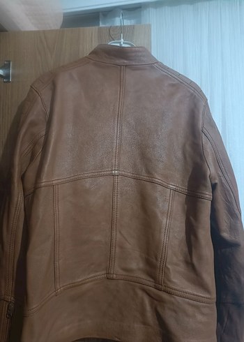 Kahverengi Deri Ceket - Görsel 5