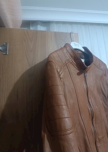 Kahverengi Deri Ceket - Görsel 3