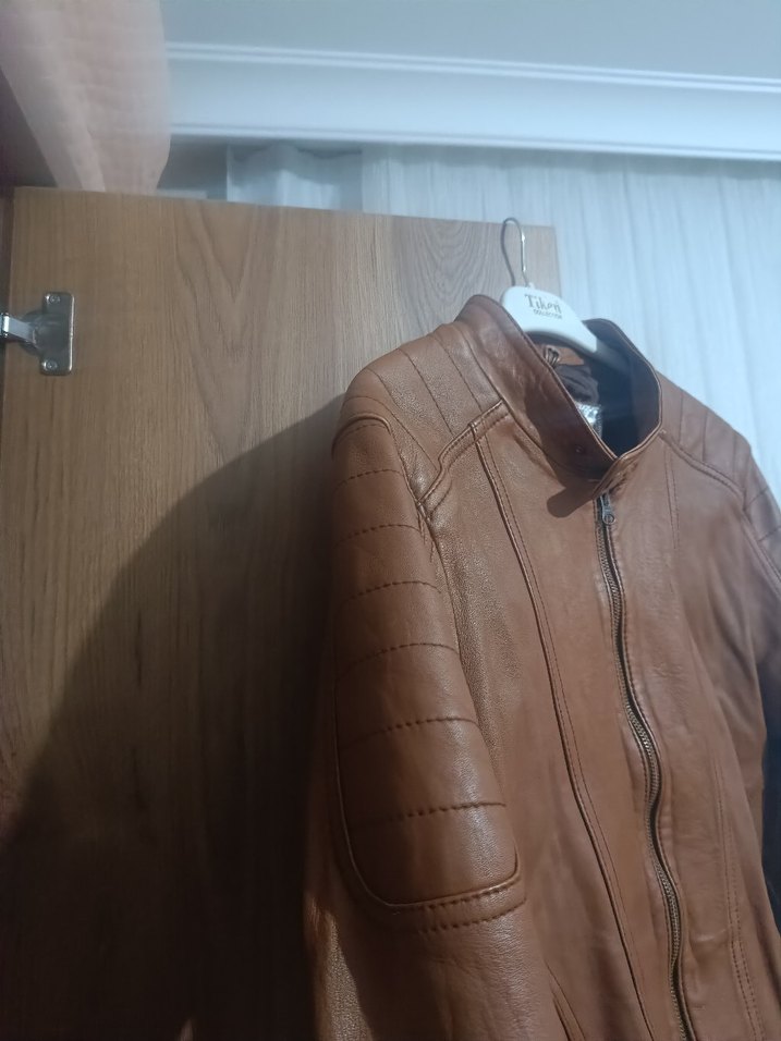 Kahverengi Deri Ceket - Görsel 3