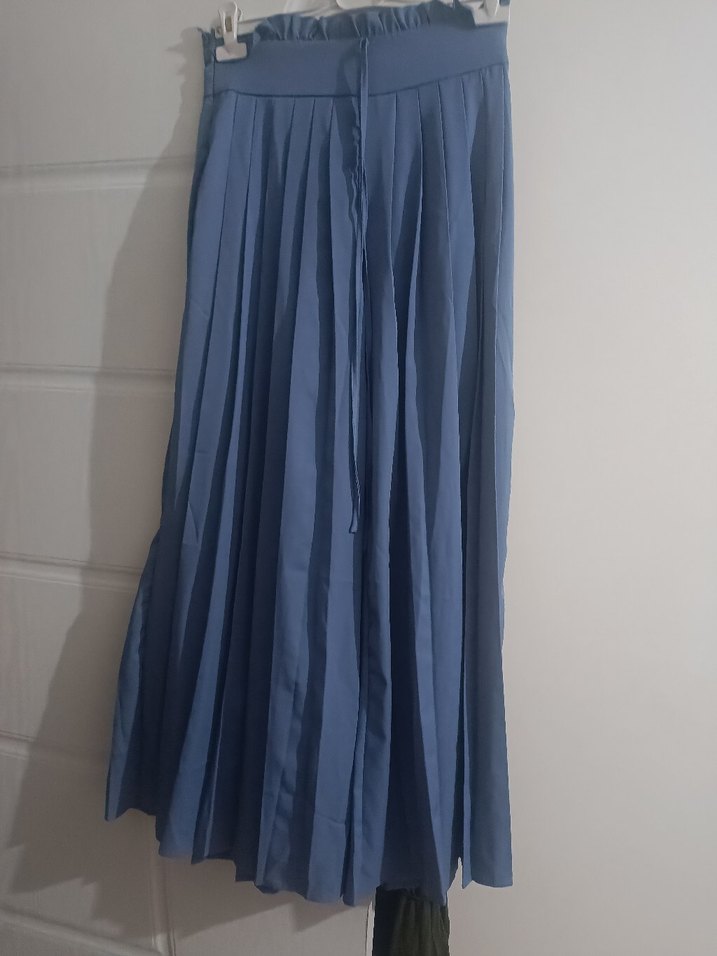 Mavi Pilili Kadın Kumaş Pantolon - Görsel 2